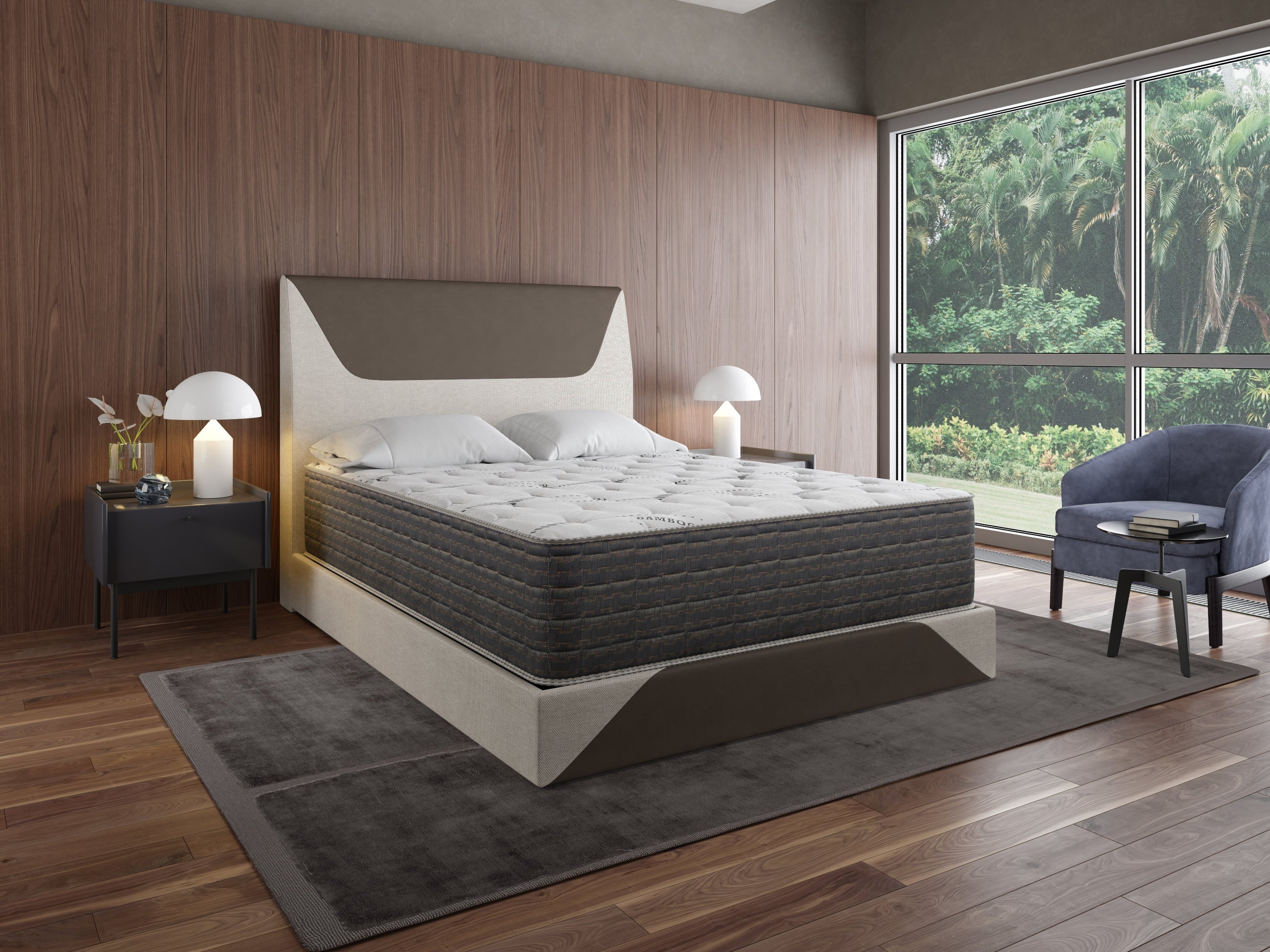 13.5" & 14.5" Hybrid Mattress Collection - Bamboo Cover, Quad-Coil Support (Twin/Twin XL/Full/Queen/King/Cal King)​