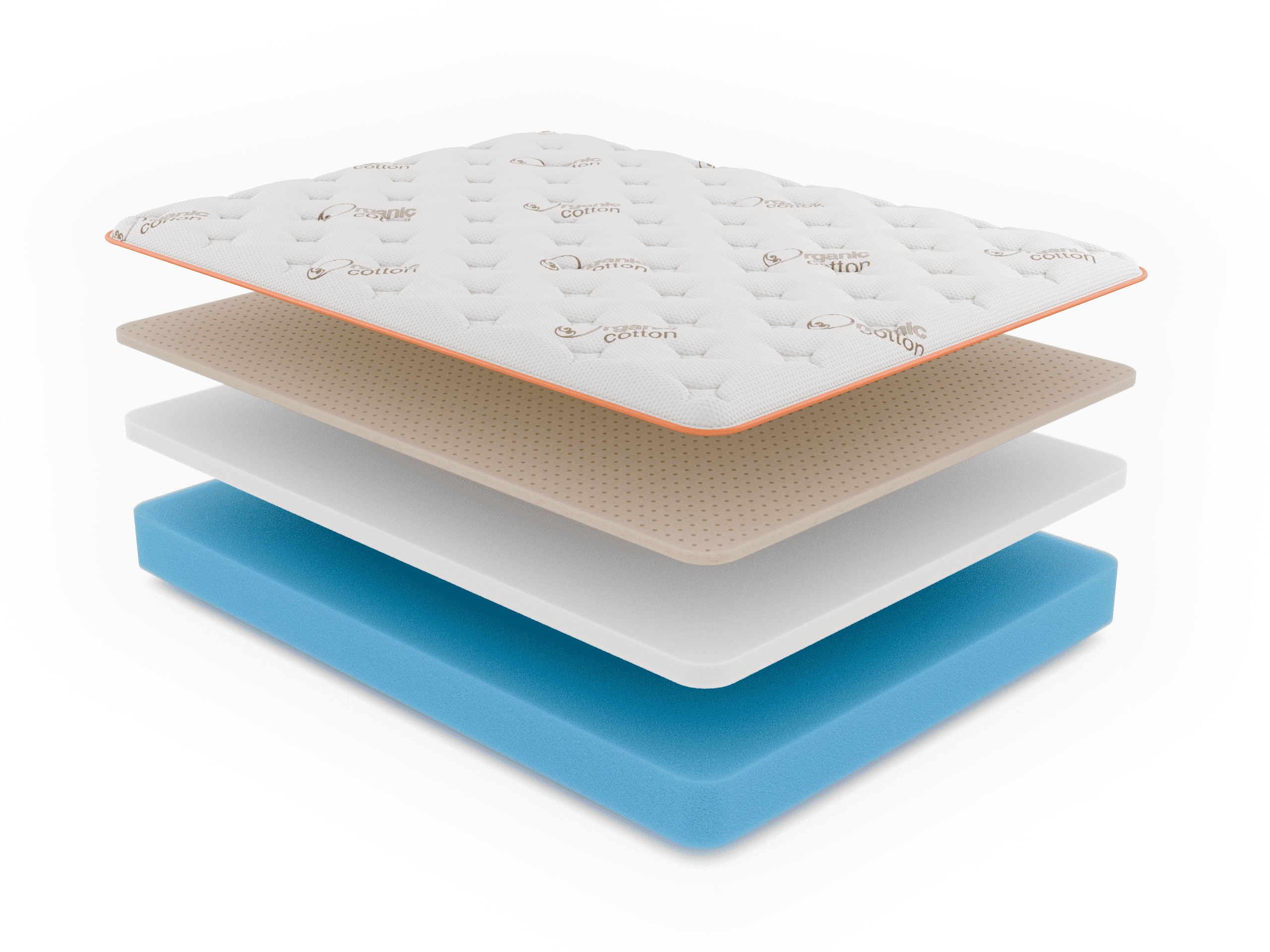 Apricot Plush Queen Natural Mattress/10.5” Hybrid Latex/Organic Cotton/Bed-in-a-Box/Made in USA